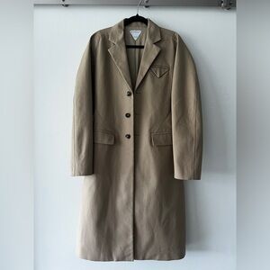 Bottega Veneta Coat Tan Canvas Cotton 42 IT.